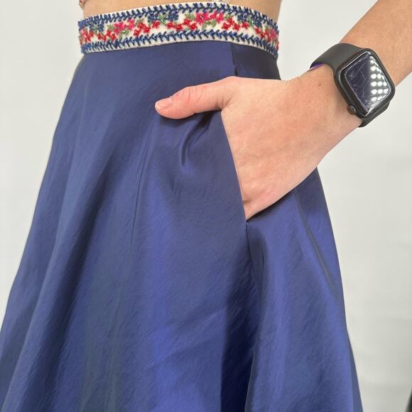 Sherri Hill 50080 2 Piece Prom Dress Size 2 Event Party Embroidered Navy Multi - Picture 8 of 16